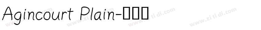 Agincourt Plain字体转换